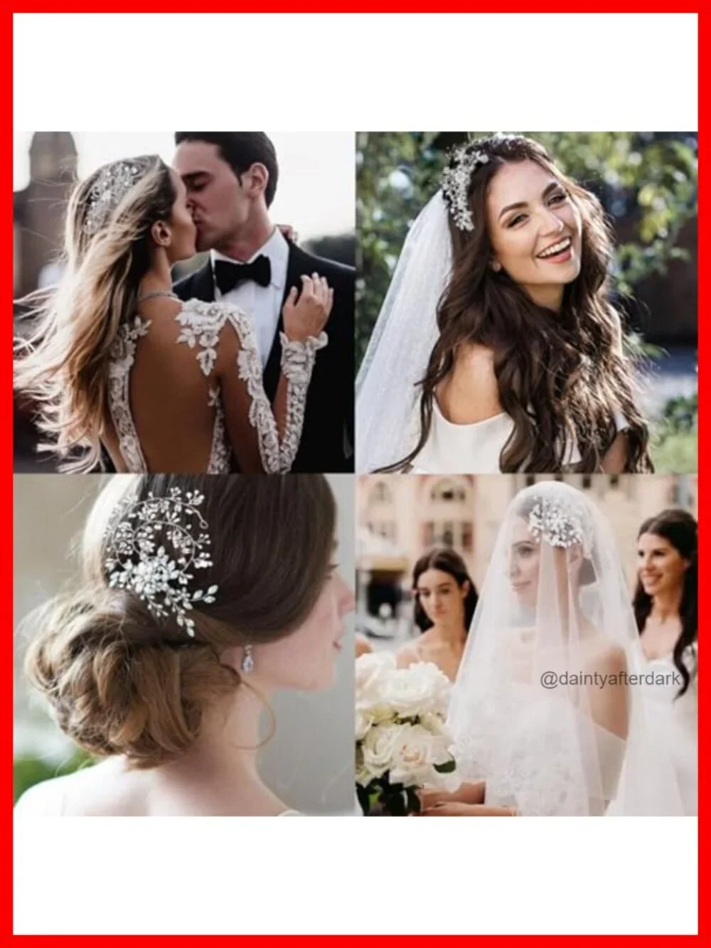 44 Pcs Wedding Bridal Hair Accessories Rhinestone Flower Clip Pearl Butterfly